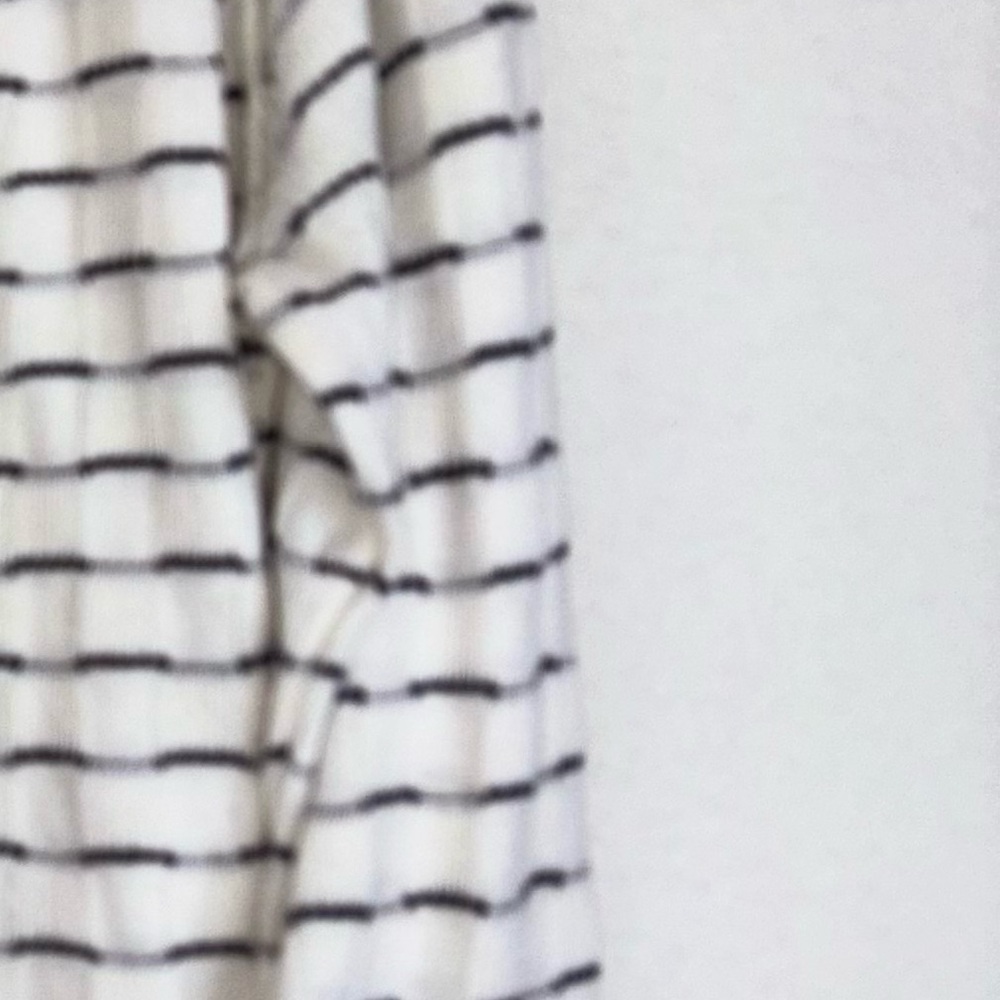 SOUTHERN LADY Sweater Cotton Mock Neck NEW White Black Striped Long Sleeve Large - Picture 8 of 14